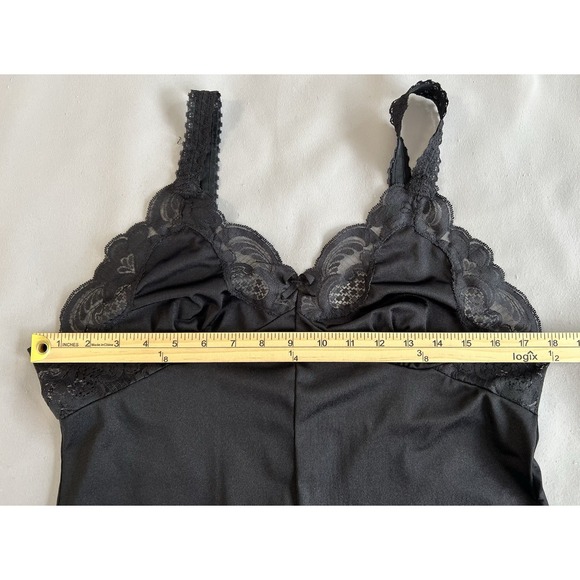 Vintage Ilusion Bodysuit Sleepwear Sz Medium Black Y2K Lace Women's - Picture 9 of 13